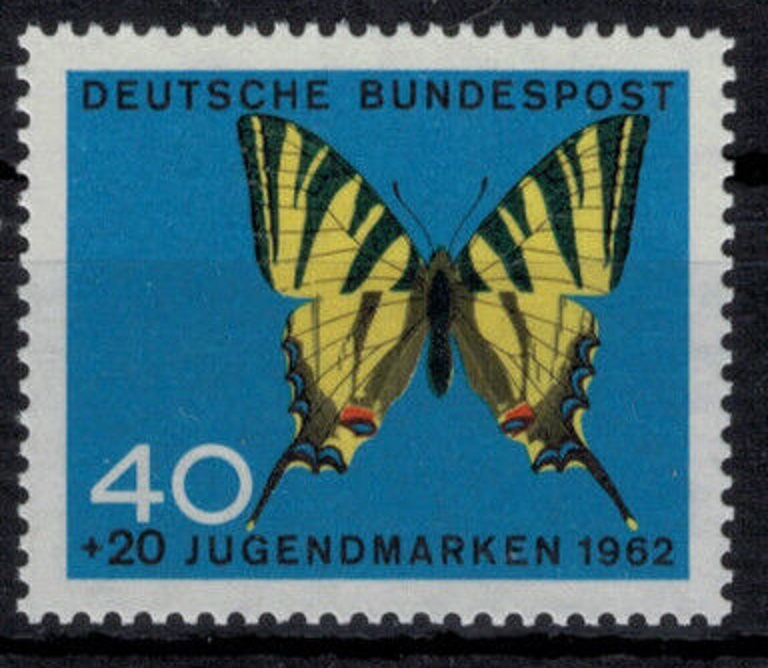 Bild 1 von Mi. Nr. 379, BRD, Bund, Jahr 1962, Jugend Schmetterlinge 40+20, ungestempelt