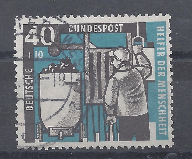 Bild 1 von Mi. Nr. 273, BRD, Bund, Jahr 1957, Helfer der Menschheit 40 + 10, V1a, gestempelt