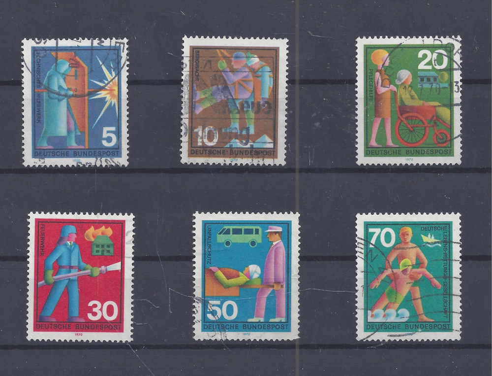 Bild 1 von Briefmarken, Bund BRD Mi.-Nr. 629-634, gestempelt, Jahr 1970