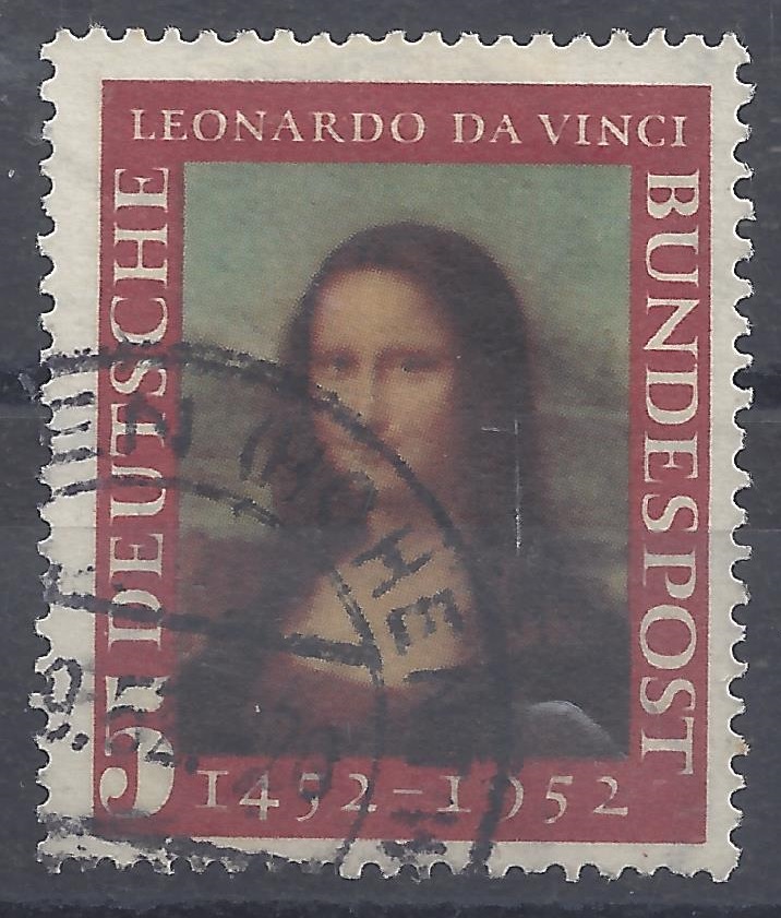 Bild 1 von Mi. Nr. 148, BRD, Bund, Jahr 1952, Leonardo Davinic 5, gestempelt