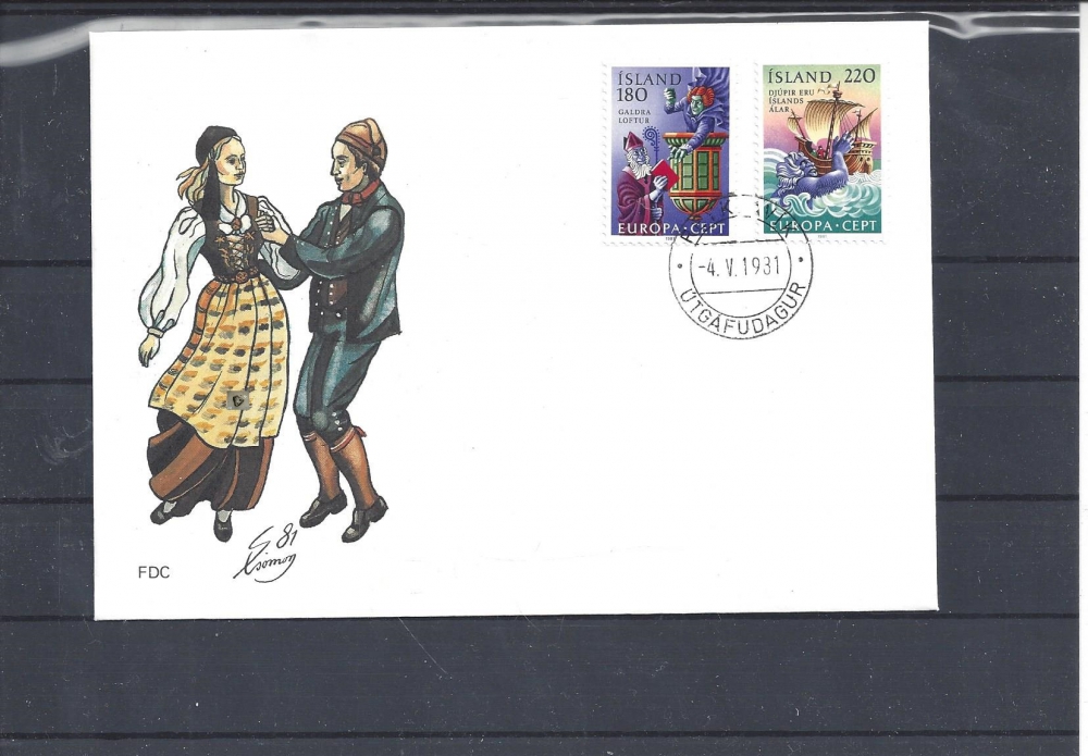Bild 1 von Briefmarken, Ausland, Brief, Island 180, Island 220, Europa Cept