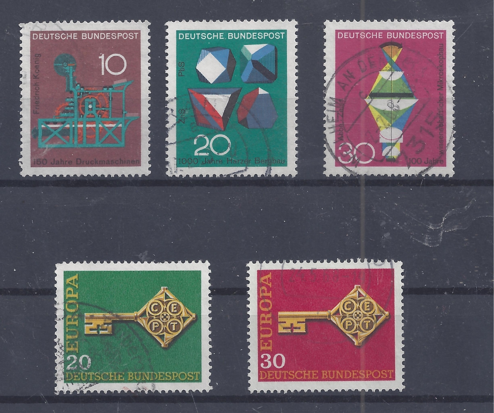 Bild 1 von Briefmarken, Bund BRD Mi.-Nr. 546-548, 559-560, gestempelt