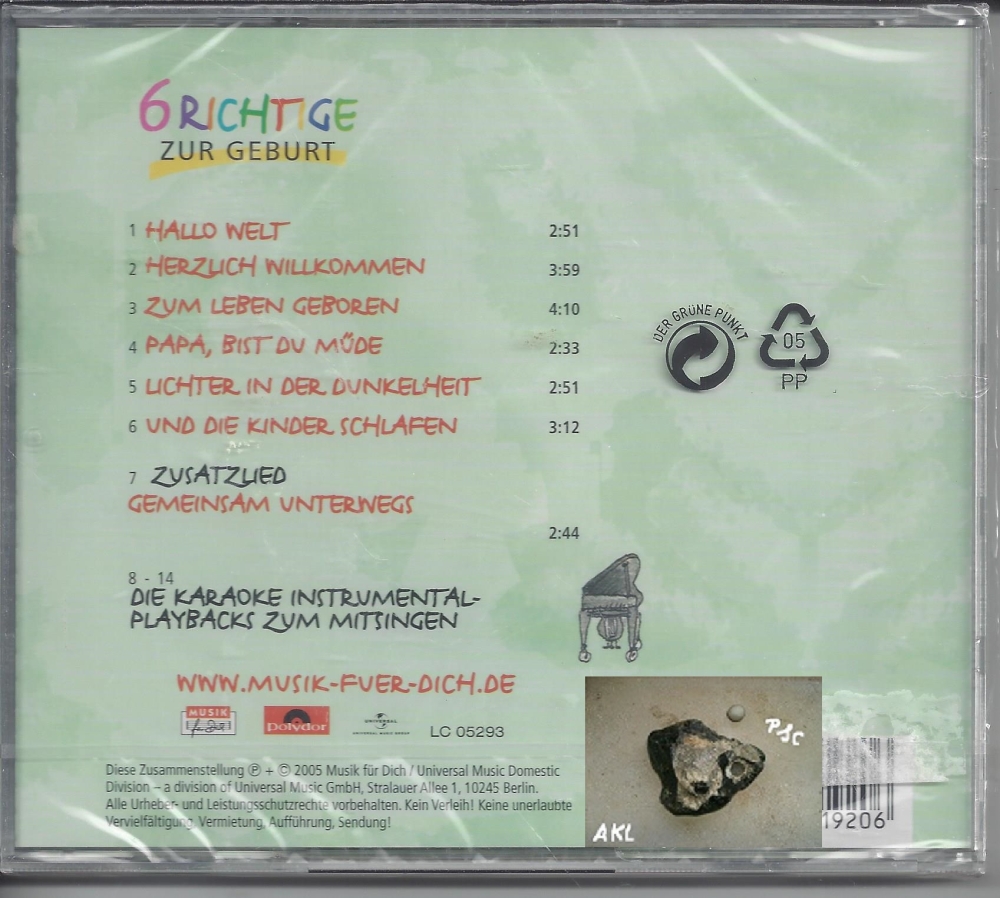 Bild 1 von Rolf Zuckowski und seine Freunde, Hallo Welt, 6 richtige zur Geburt, CD