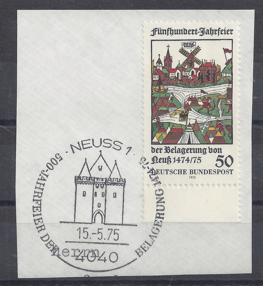 Bild 1 von Mi.Nr. 843, BRD Bund, 50 Pf, 500 Jahrfeier Neuss, Jahrgang 1975