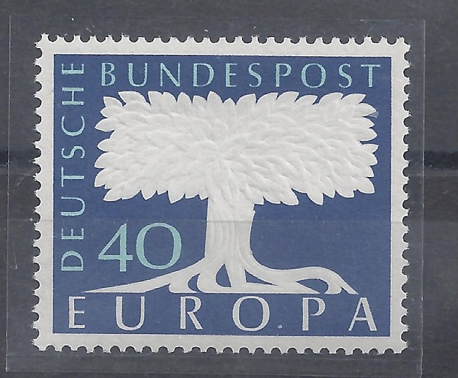 Bild 1 von Mi. Nr. 269, BRD, Bund, Jahr 1957, Europa 40, V 1a, mit Klebefläche