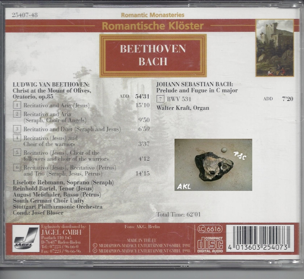 Bild 1 von Beethoven, Bach, Christ at the Mount of Olives, Prelude and Fugue, CD