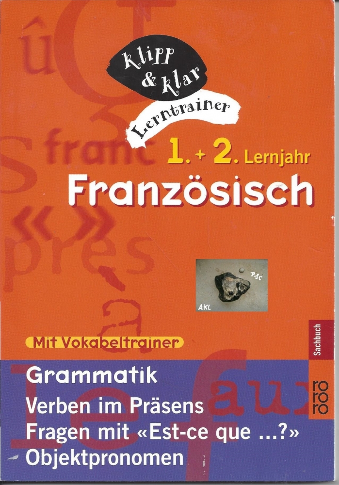 Bild 1 von Französisch 1. und 2. Lehrjahr, Grammatik, Verben, rororo