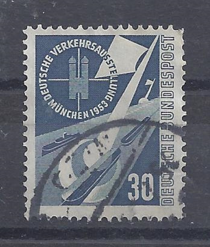 Bild 1 von Mi. Nr. 170, BRD, Bund, Jahr 1953, Verkehrsausstellung 30, blau