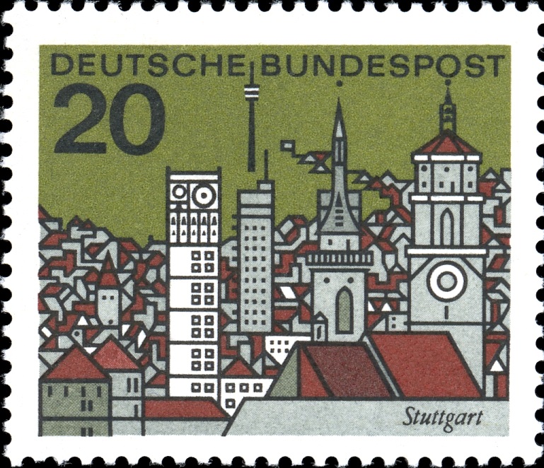 Bild 1 von Mi. Nr. 426, Hauptstädte, Stuttgart 20, Jahr 1964, ungestempelt