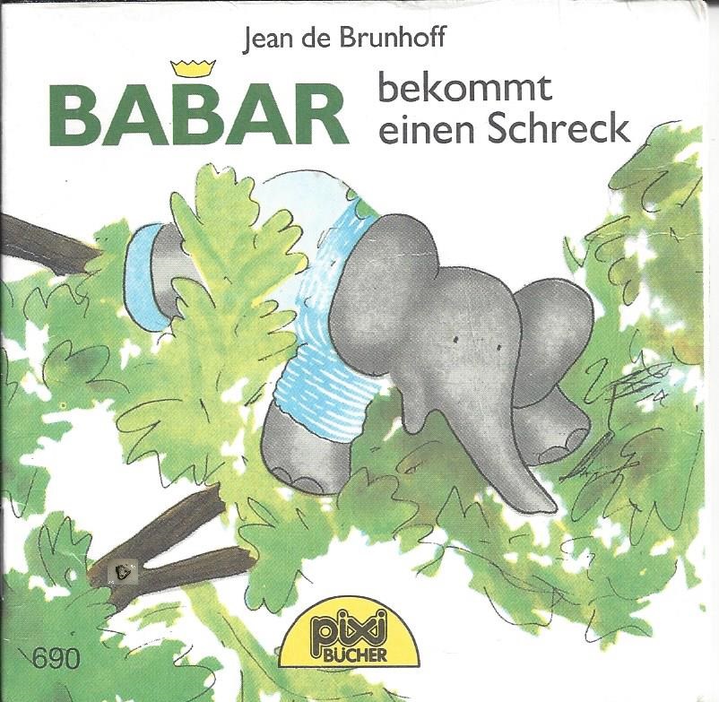Bild 1 von Babar bekommt einen Schreck, Nr. 690, Jean de Brunhoff, Pixibücher, Minibuch