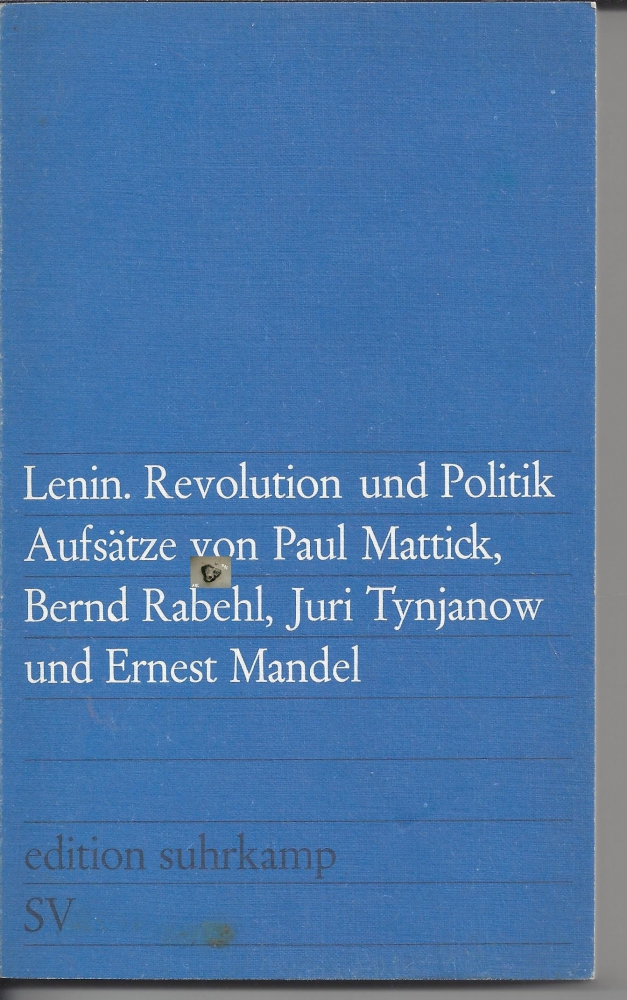 Bild 1 von Lenin, Revolution und Politik, Aufsätze von Paul Mattick u. a., suhrkamp