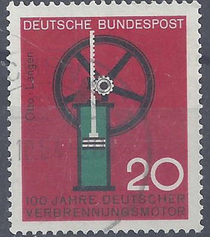 Bild 1 von Mi. Nr. 442, Fortschritt Technik Wissenschaft 20, Jahr 1964, gestempelt