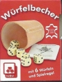 Würfelbecher mit 6 Würfeln und Spielregel