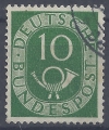 Mi.Nr. 128, BRD, Bund, Jahr 1951, Posthorn 10, grün, gestempelt