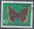 Bild 1 von Mi. Nr. 377, BRD, Bund, Jahr 1962, Jugend Schmetterlinge 10+5, Jahr 1962, gestempelt