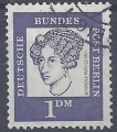 Bild 1 von Mi. Nr. 361, BRD, Bund, Jahr 1961 Freimarke 100, gestempelt