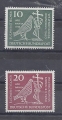 Mi. Nr. 330 und 331, Bund, BRD, 1960, Weltkongress,  Klebef Falz, V1