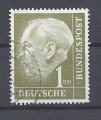 Mi. Nr. 194, BRD, Bund, Jahr 1954, Heuss 1 DM gelbgrün, gestempelt