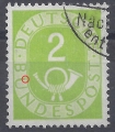 Bild 3 von Mi. Nr. 123, BRD, Bund, Jahr 1951, Posthorn 2, hellgrün, gestempelt