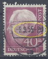 Bild 1 von Mi. Nr. 188, BRD, Bund, Jahr 1954, Theodor Heuss 40, gestempelt