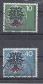 Mi. Nr. 326 u 327, Bund, BRD, 1960, Weltflücht, gestemp, V1