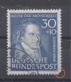 Mi. Nr. 146, BRD, Bund, Jahr 1951, Helfer der Menschheit 30+10, blau, gestempelt