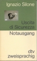 Notausgang, italienisch deutsch, zweisprachig dtv