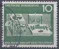 Bild 1 von Mi. Nr. 373, BRD, Bund, Jahr 1961, 100 Jahre Telefon Philipp Reis 10, gestempelt