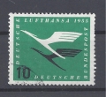 Mi. Nr. 206, BRD, Bund, Jahr 1955, Lufthansa 10 grün , gest