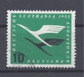 Bild 1 von Mi. Nr. 206, BRD, Bund, Jahr 1955, Lufthansa 10 grün, gestempelt
