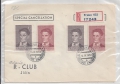 Ersttagsbrief FDC Tschechoslowakei, 14.04.1950, V. Majakovskeho, Brief gestempelt