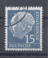 Bild 1 von Mi. Nr. 184, BRD, Bund, Jahr 1954, Heuss 15, dunkelblau, gestempelt