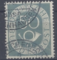 Bild 1 von Mi. Nr. 134, BRD, Bund, Jahr 1951, Posthorn 50, blaugrau, gestempelt