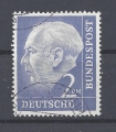 Mi. Nr. 195, BRD, Bund, Jahr 1954, Heuss 2 DM, gestempelt