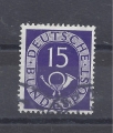 Bild 1 von Mi. Nr. 129, BRD, Bund, Jahr 1951, Posthorn 15, dunkellila, gestempelt
