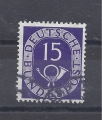 Mi.Nr. 129, BRD, Bund, Jahr 1951, Posthorn 15, dunkellila, gestempelt
