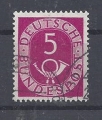 Mi.Nr. 125, BRD, Bund, Jahr 1951, Posthorn 5, lila, gestempelt