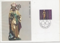 Karte mit Briefmarke, Ausgabetag 9. Juni 1981 St. Theodul 381-1981 Liechtenstein