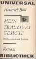 Mein trauriges Gesicht, Humoresken und Satiren, Heinrich Böllm ✔️